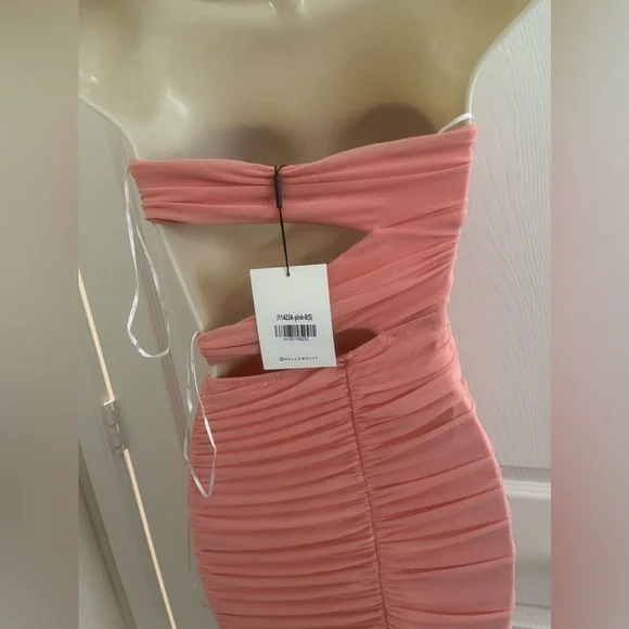 HELLO MOLLY STYLE POINTS MIDI DRESS PINK sz small - Picture 8 of 11